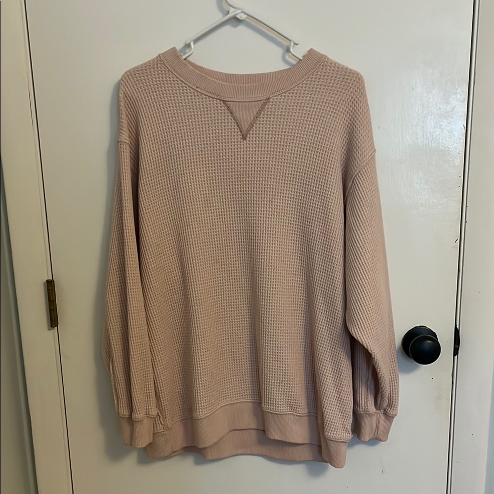 Light Pink Aerie Crew Neck/ Sweater